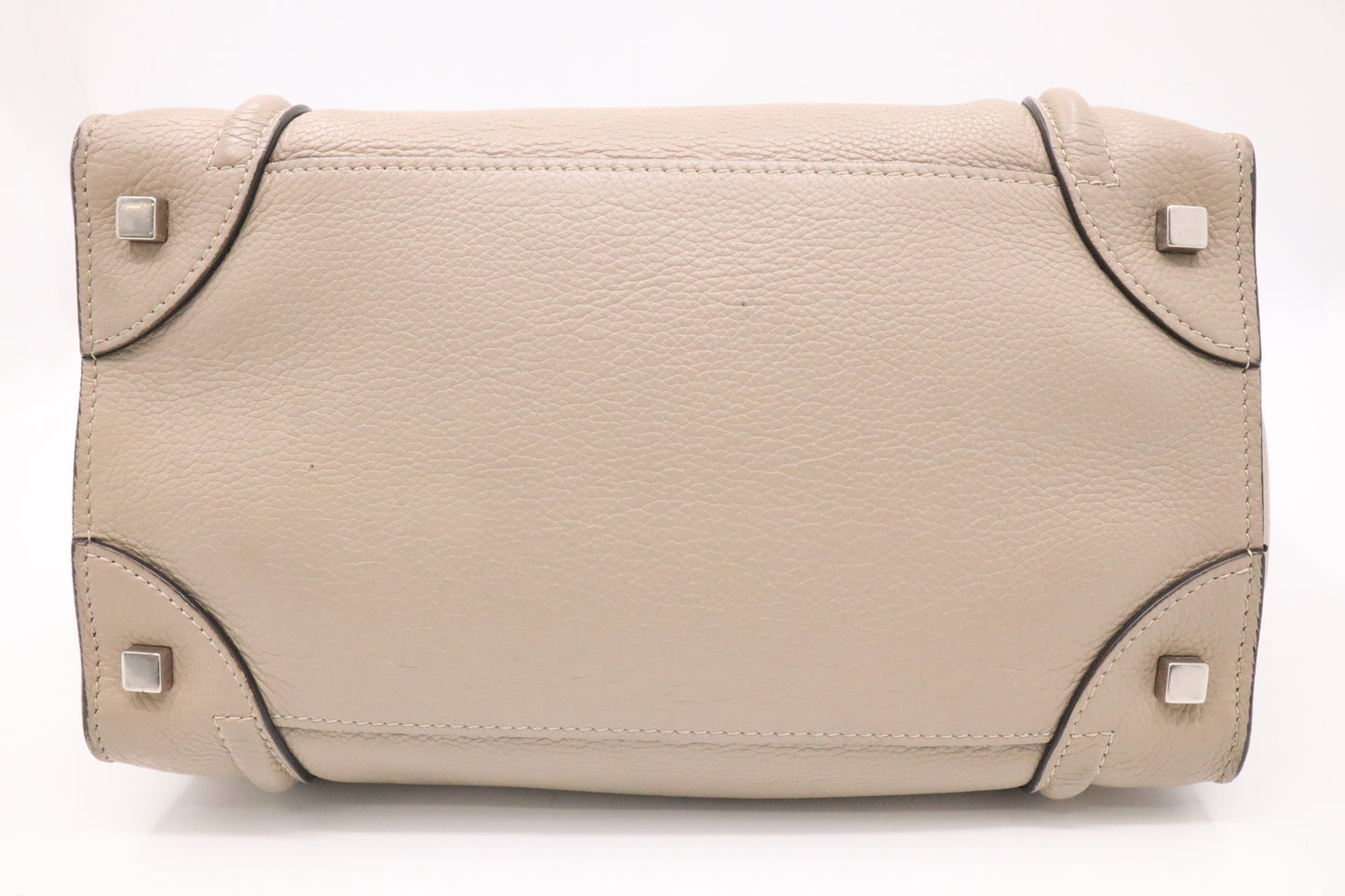 Celine Mini Luggage in Dune Drummed Leather