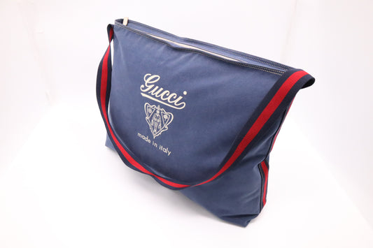 Gucci Sherry Shoulder Bag in Navy Blue Canvas