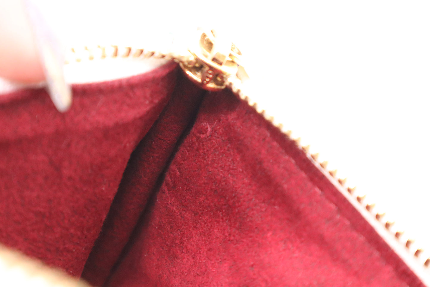 Louis Vuitton Pochette Cles GM in White Multicolor Monogram Canvas