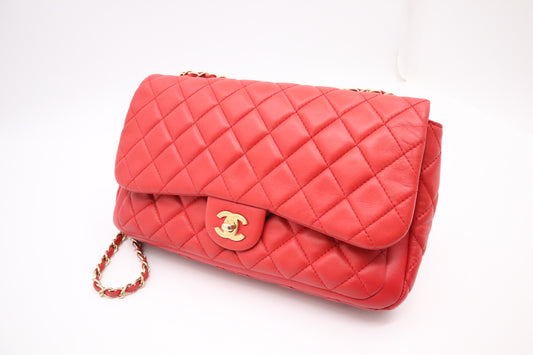 Chanel Jumbo Classic Flap in Red Leather