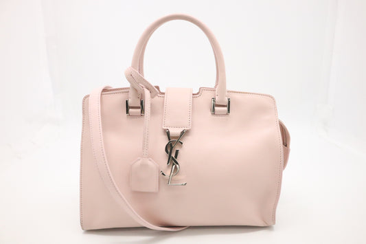 YSL Saint Laurent Baby Downtown Cabas in Pink Leather