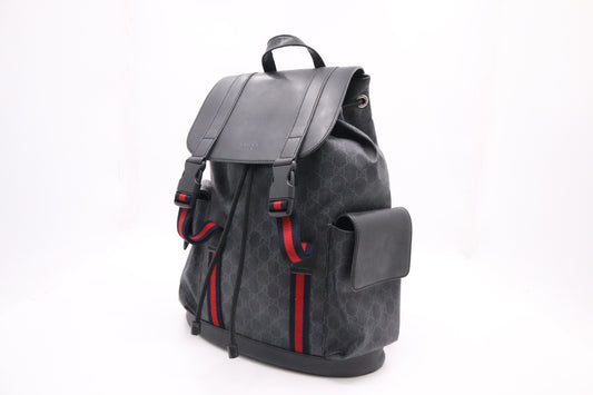 Gucci Backpack in Black GG Supreme Canvas