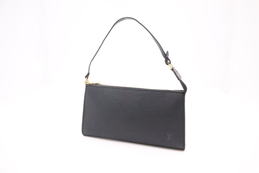 Louis Vuitton Pochette Accessoires in Black Epi Leather