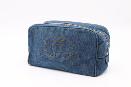 Chanel Pouch in Blue Denim