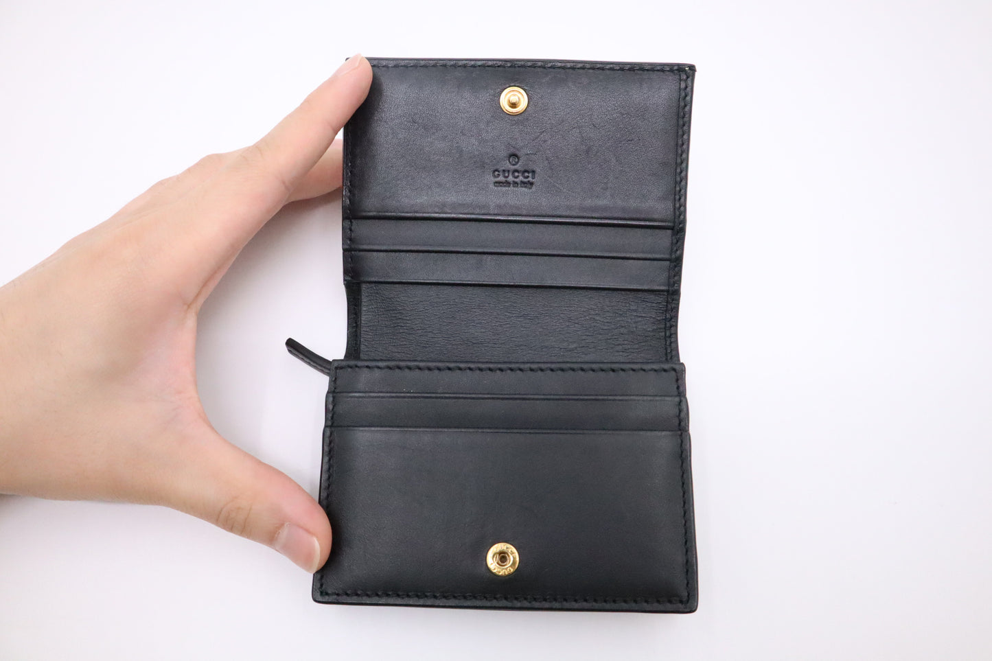 Gucci Bee Compact Wallet in GG Bee Canvas