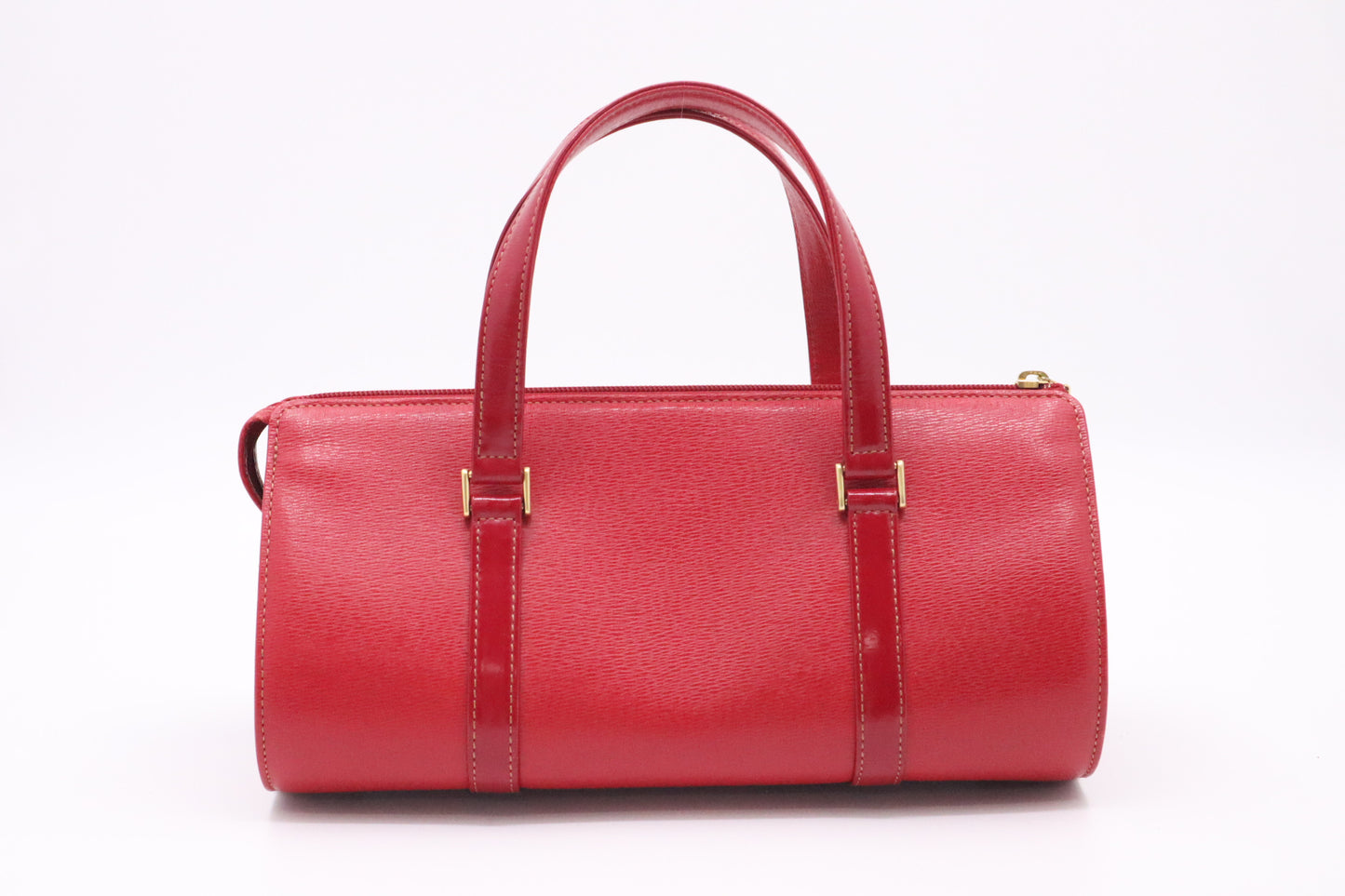 Burberry Barrel Bag in Red Leather