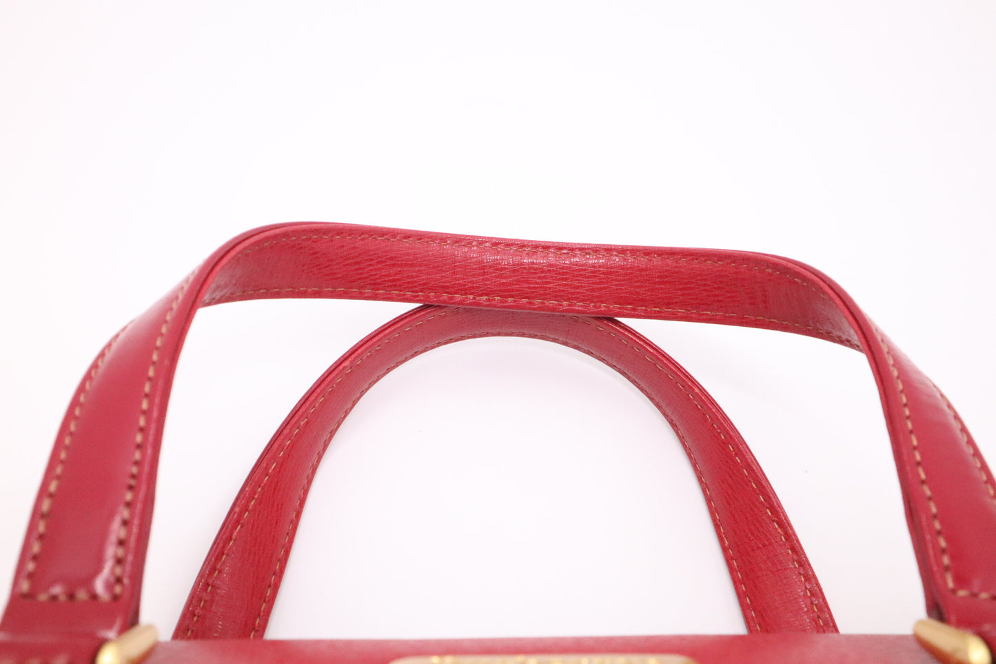 Burberry Barrel Bag in Red Leather