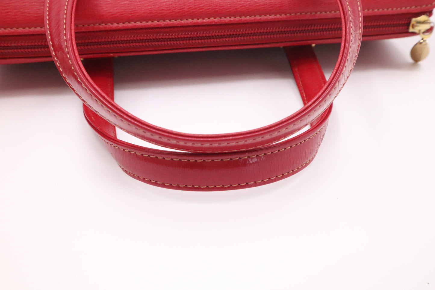 Burberry Barrel Bag in Red Leather
