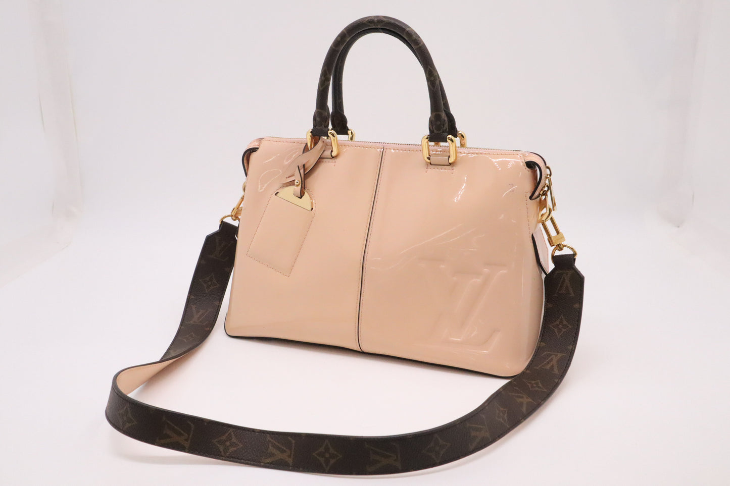 Louis Vuitton Miroir Tote Bag in Vernis Leather and Monogram Canvas