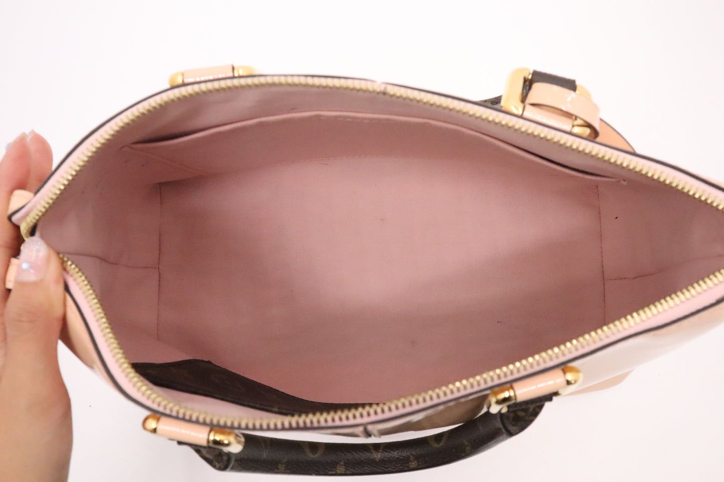 Louis Vuitton Miroir Tote Bag in Vernis Leather and Monogram Canvas