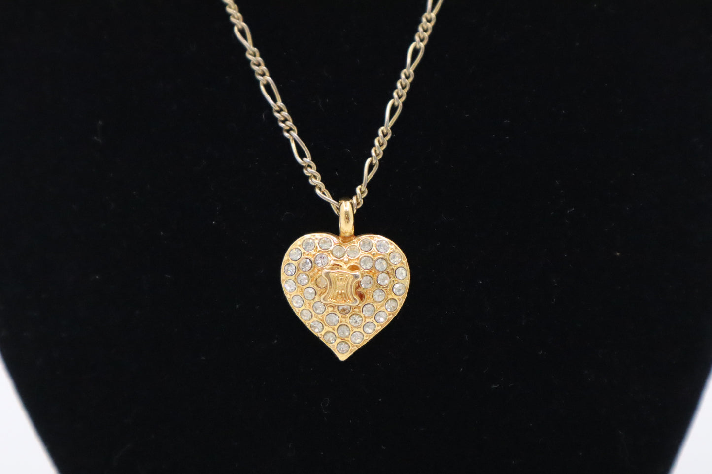Celine Rhinestone Heart Necklace