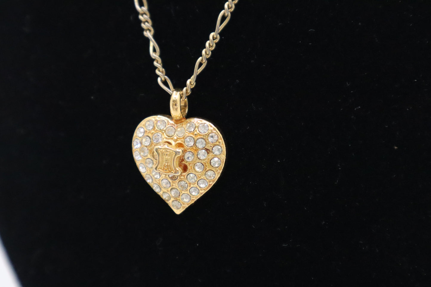 Celine Rhinestone Heart Necklace