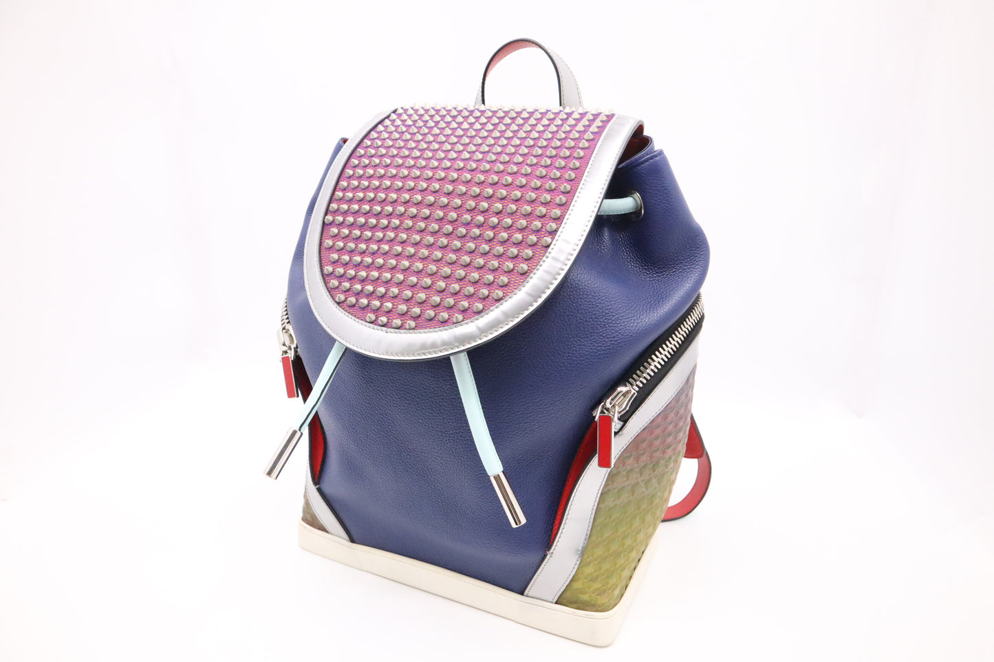 Louboutin Backpack in Blue Leather