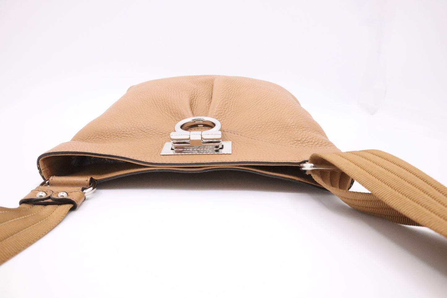 Ferragamo Crossbody Bag in Light Brown Leather