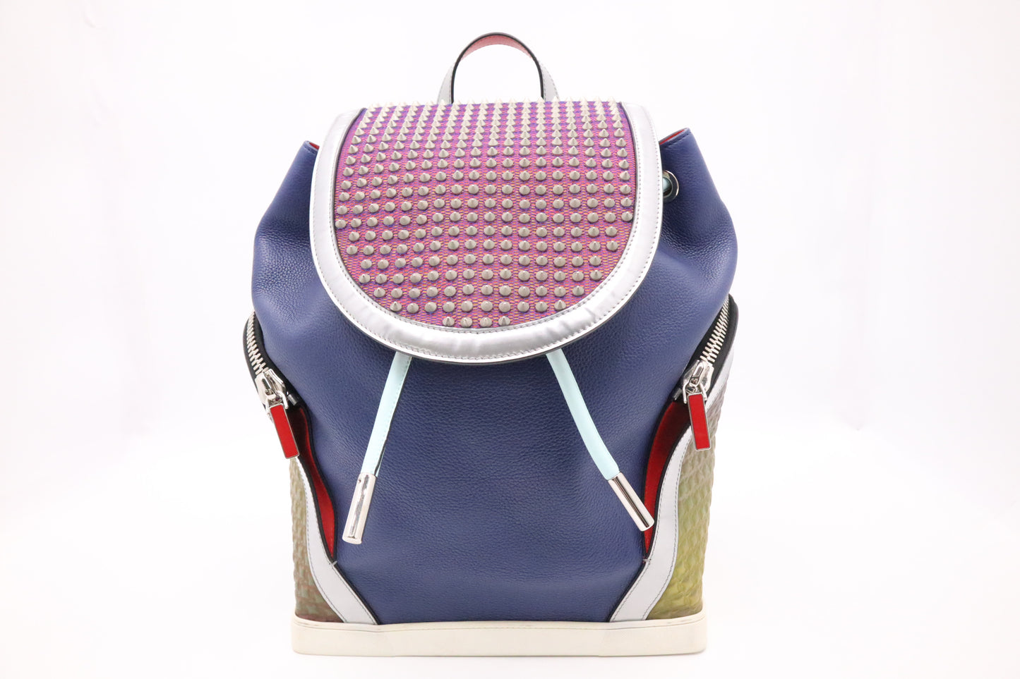 Louboutin Backpack in Blue Leather