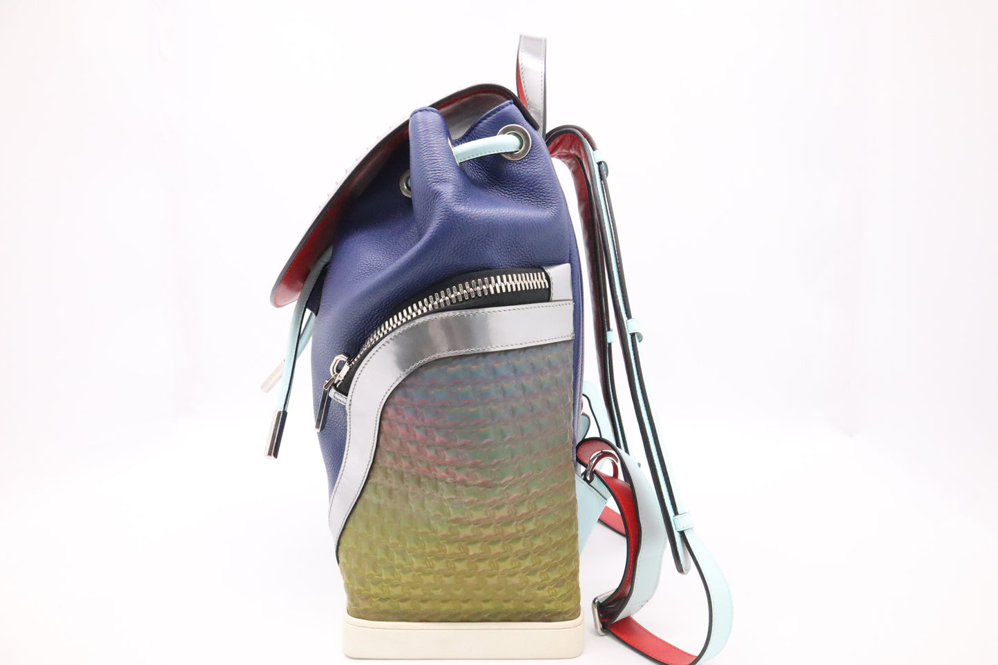 Louboutin Backpack in Blue Leather