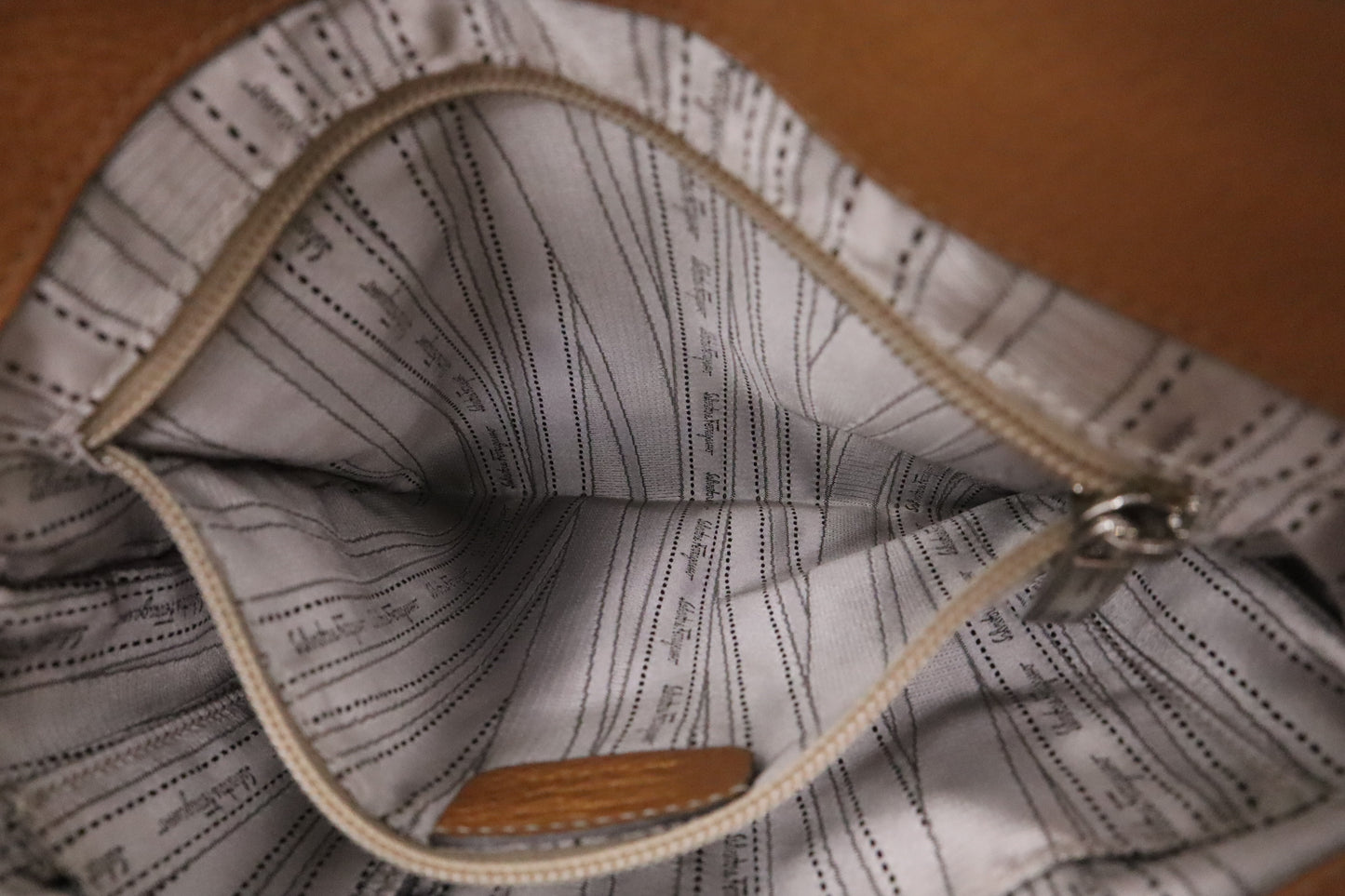 Ferragamo Crossbody Bag in Light Brown Leather
