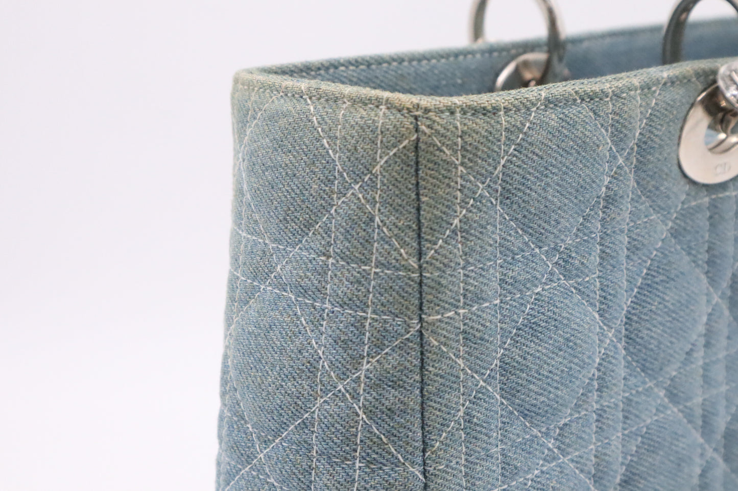 Dior Large Lady Dior in Cannage Denim