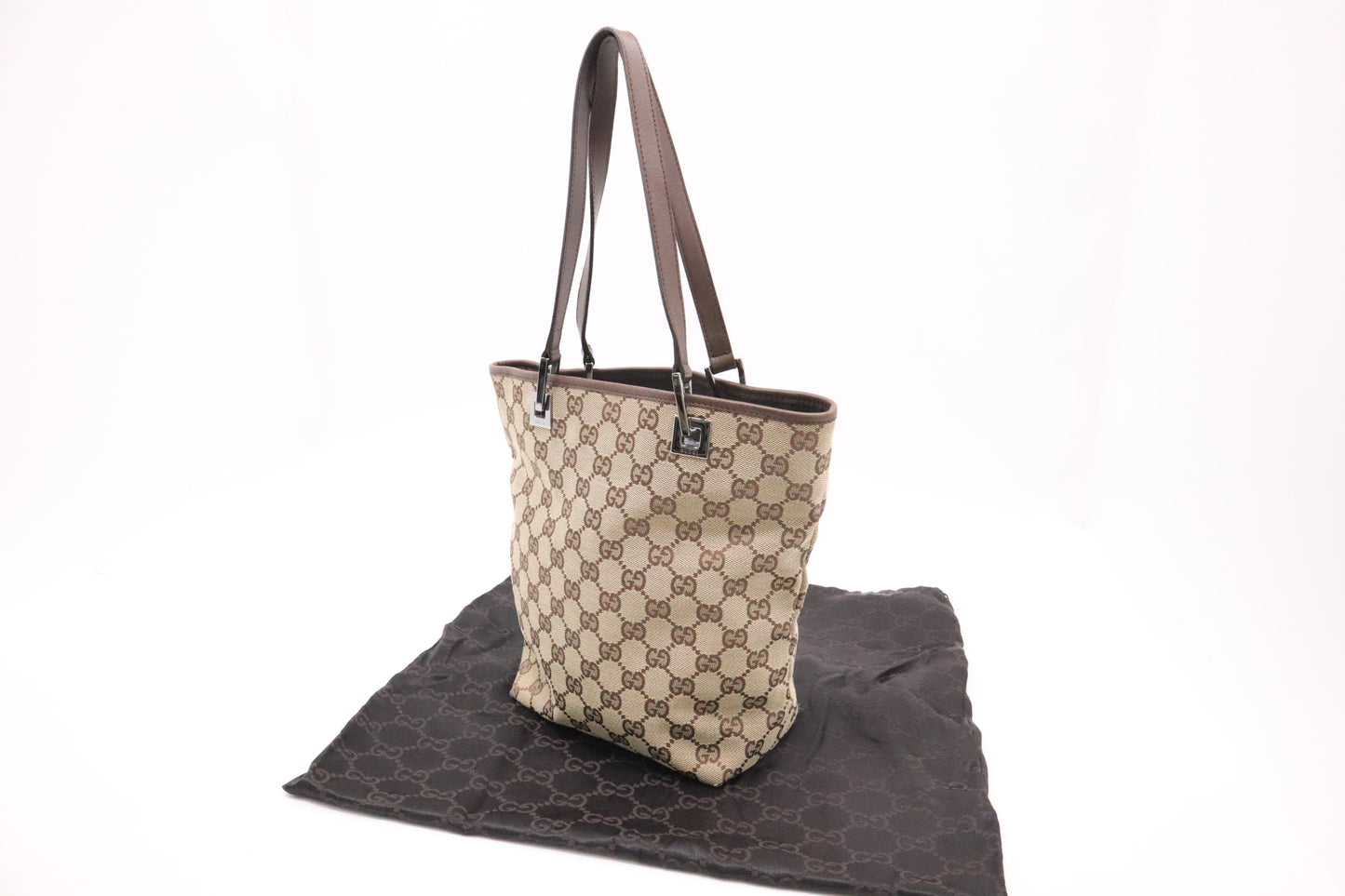 Gucci Small Tote in Brown GG Canvas