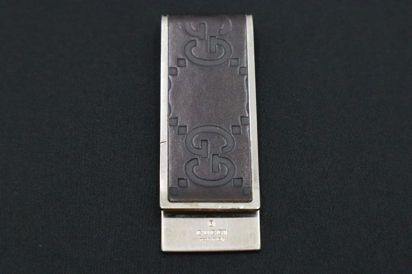 Gucci Money Clip in Brown Guccissima Leather