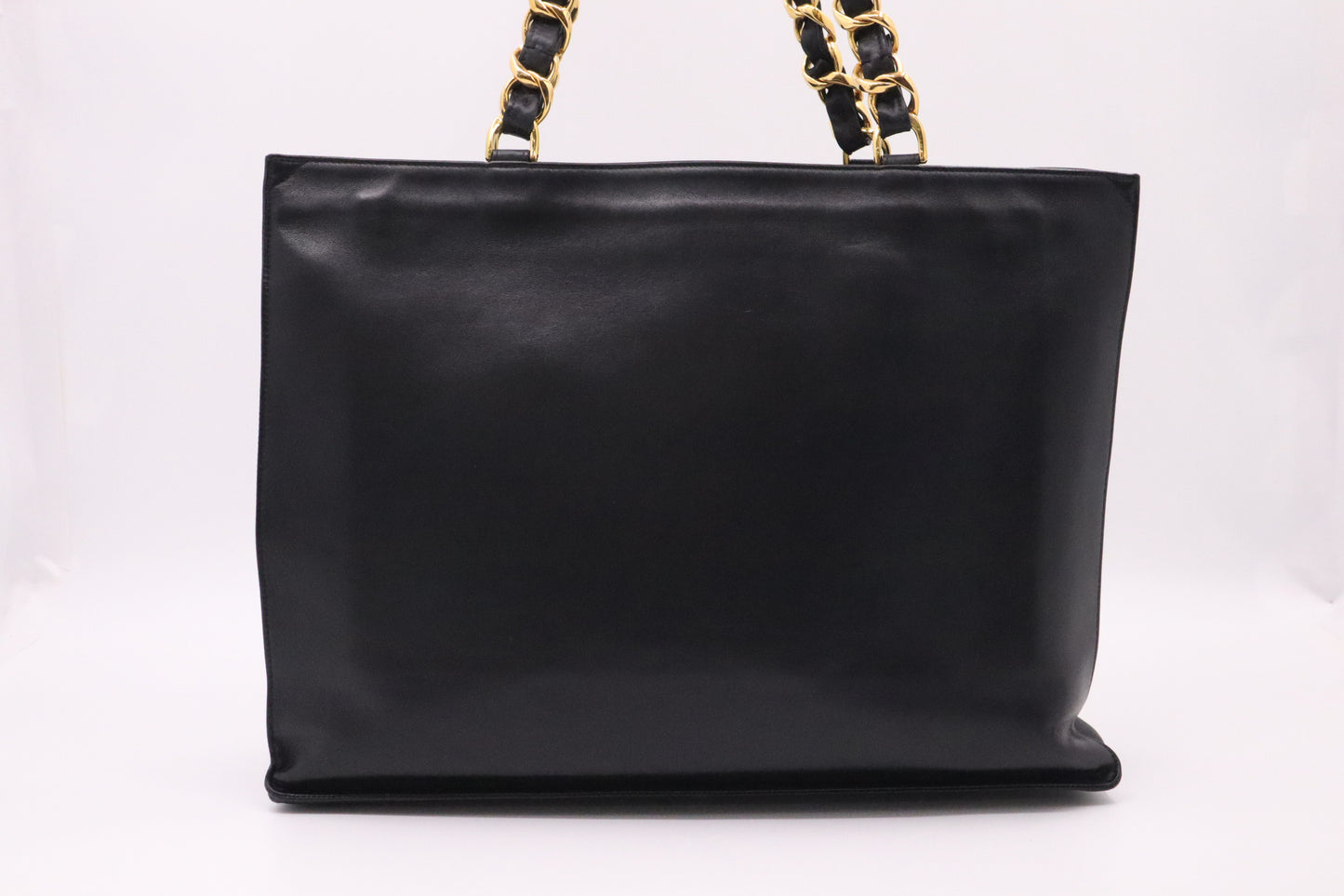 Chanel Large Chain Tote in Black Leather