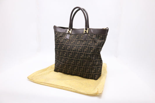 Fendi Tote in Zucca Canvas