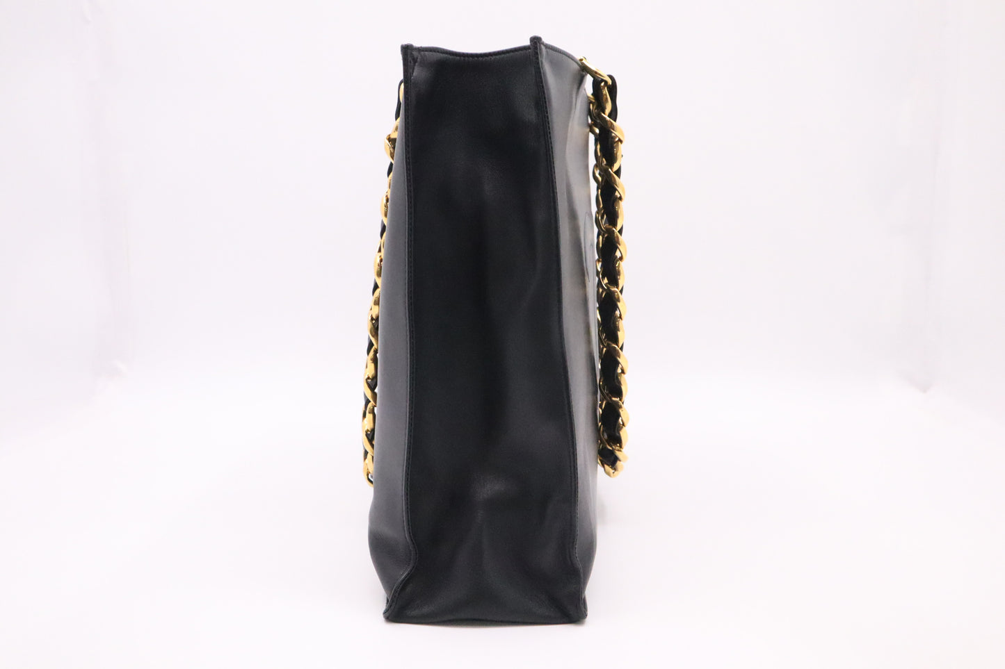 Chanel Large Chain Tote in Black Leather