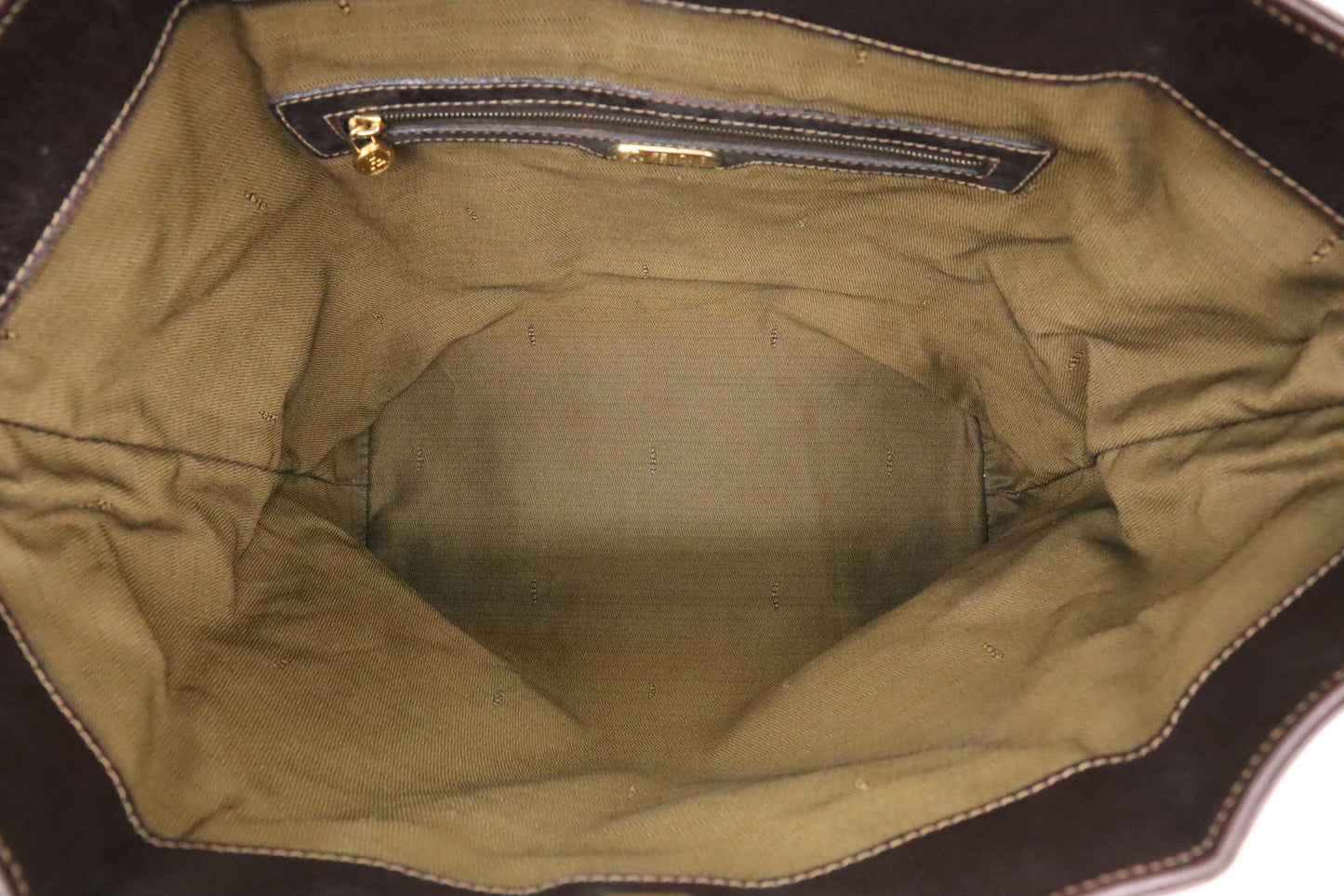 Fendi Tote in Zucca Canvas