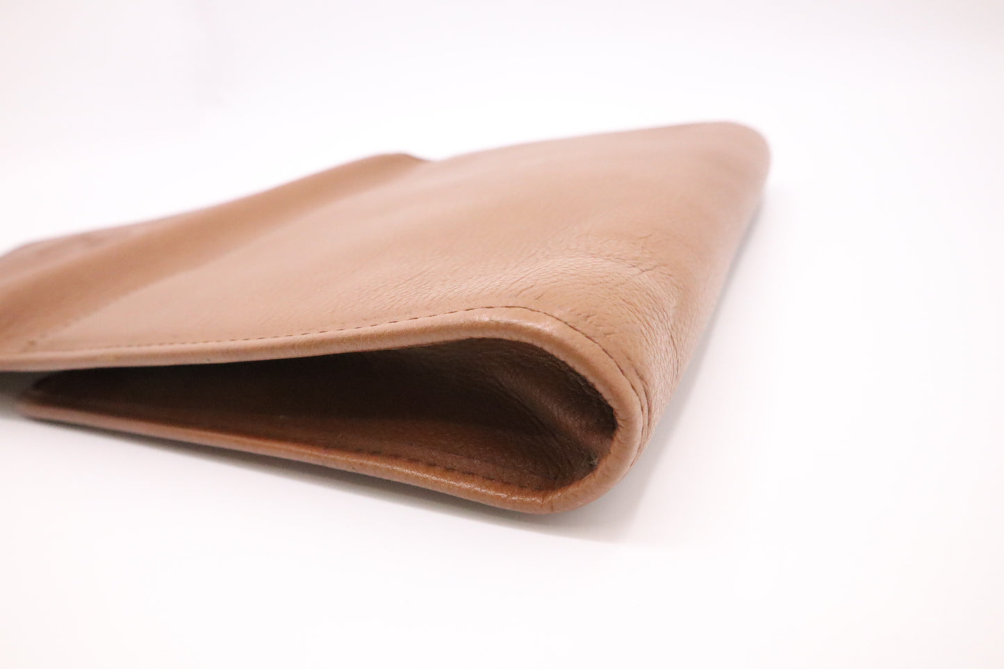 YSL Saint Laurent Clutch in Brown Leather