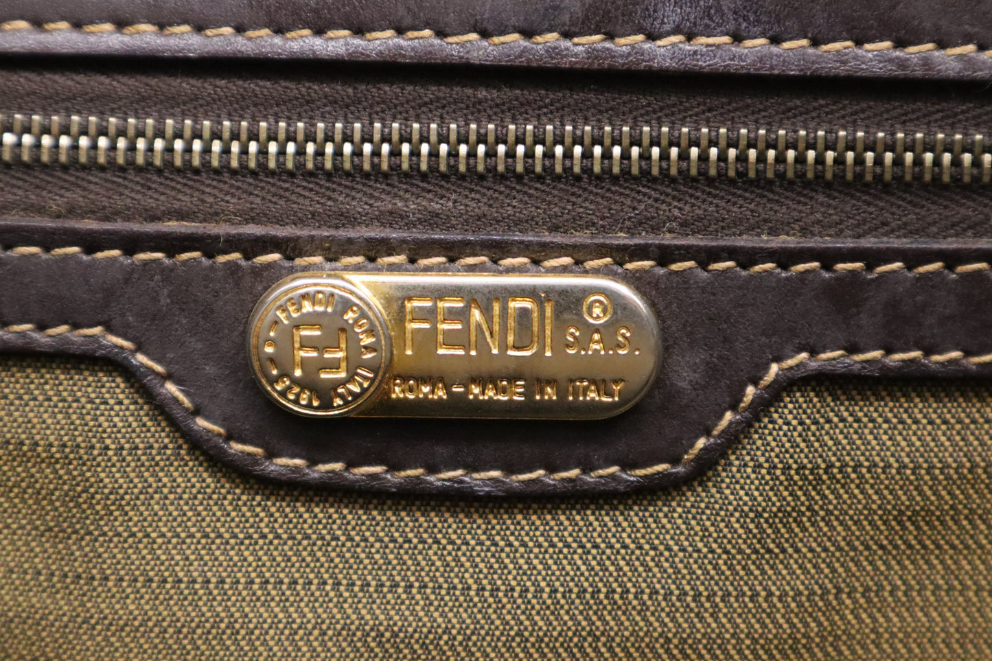 Fendi Tote in Zucca Canvas