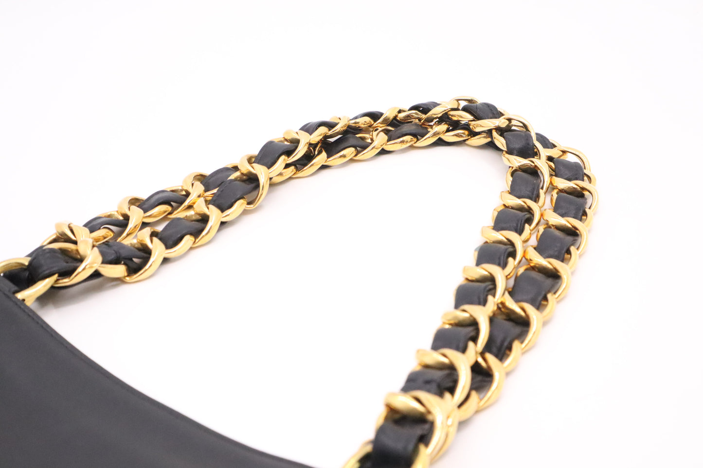 Chanel Large Chain Tote in Black Leather