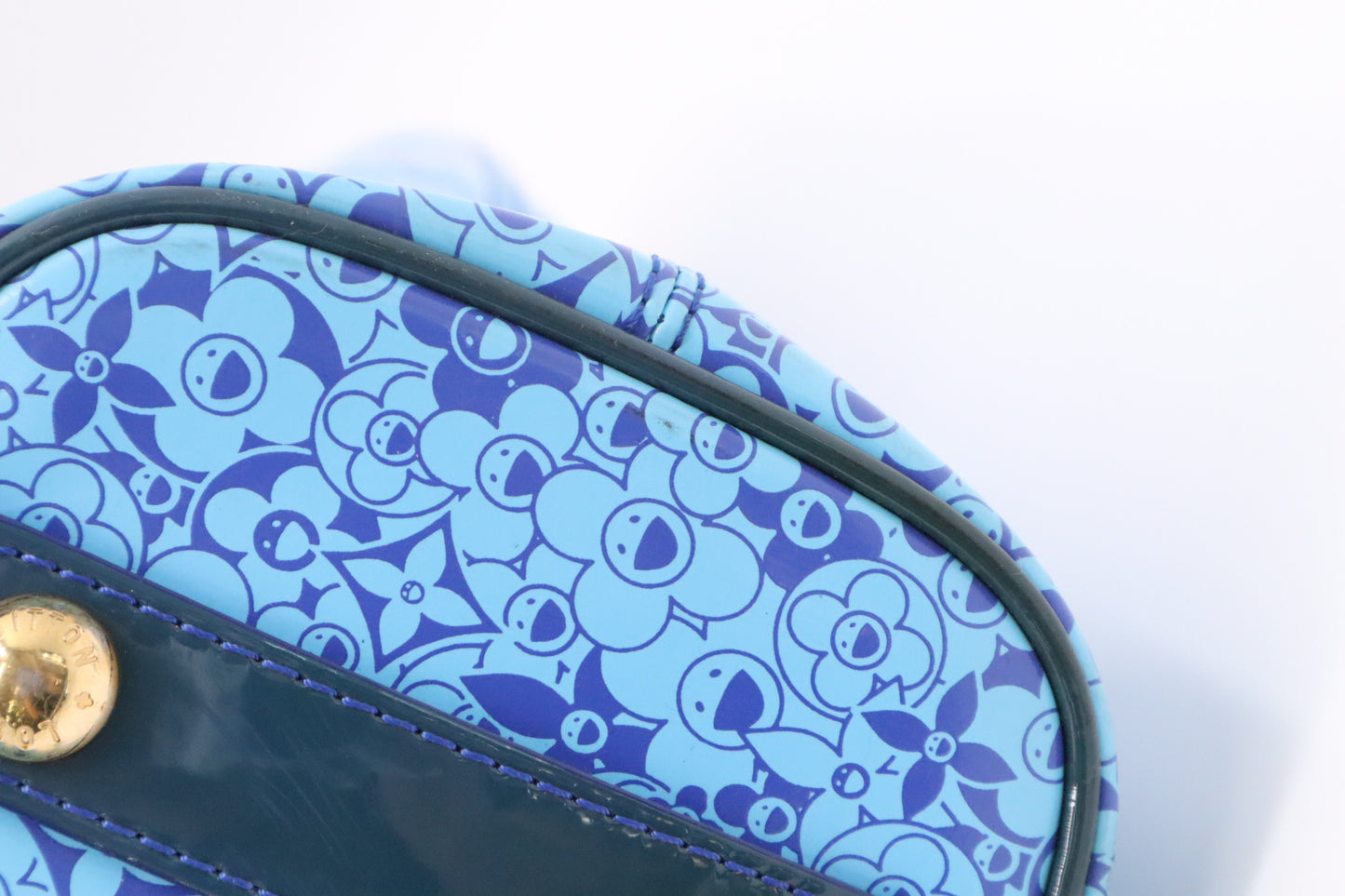 Louis Vuitton Cosmic Blossom Tote in Blue Vinyl Canvas