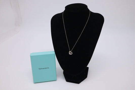 Tiffany & Co. Double Open Heart Combo Necklace in Sterling Silver and 18K Gold