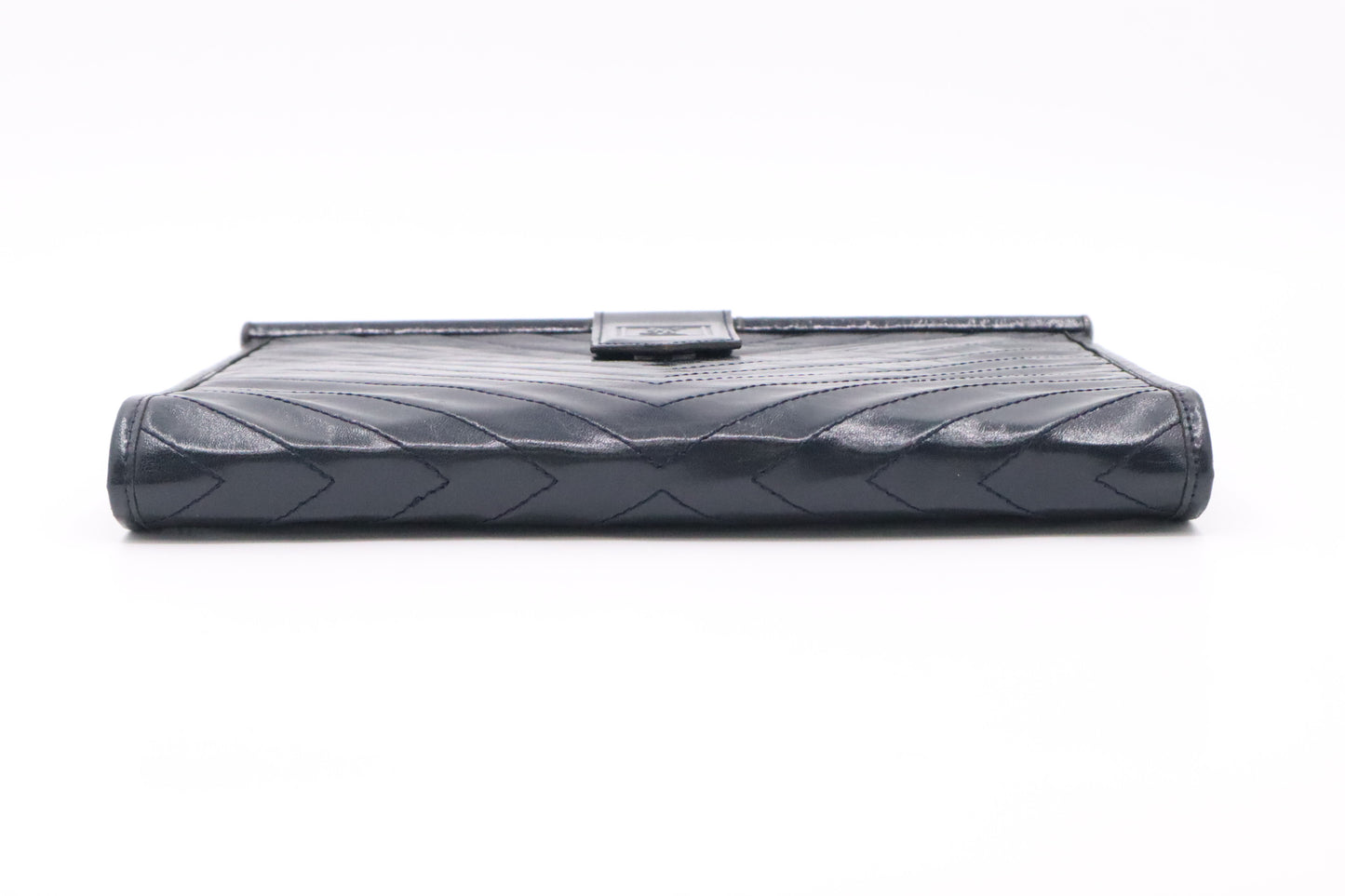 YSL Saint Laurent Clutch in Navy Blue Leather