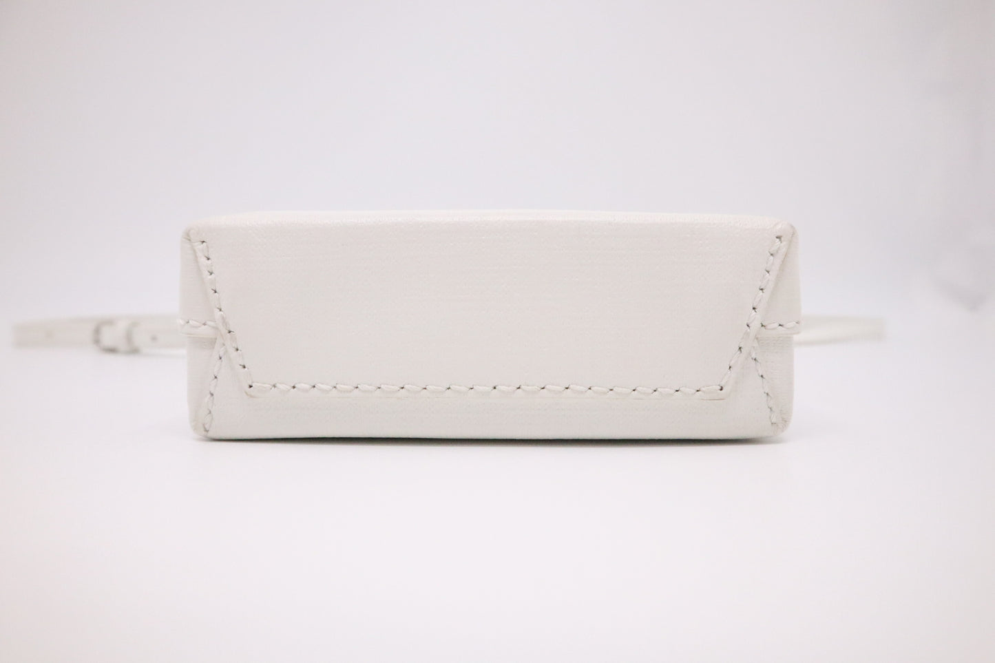Balenciaga Mini Shopping Bag in White Leather