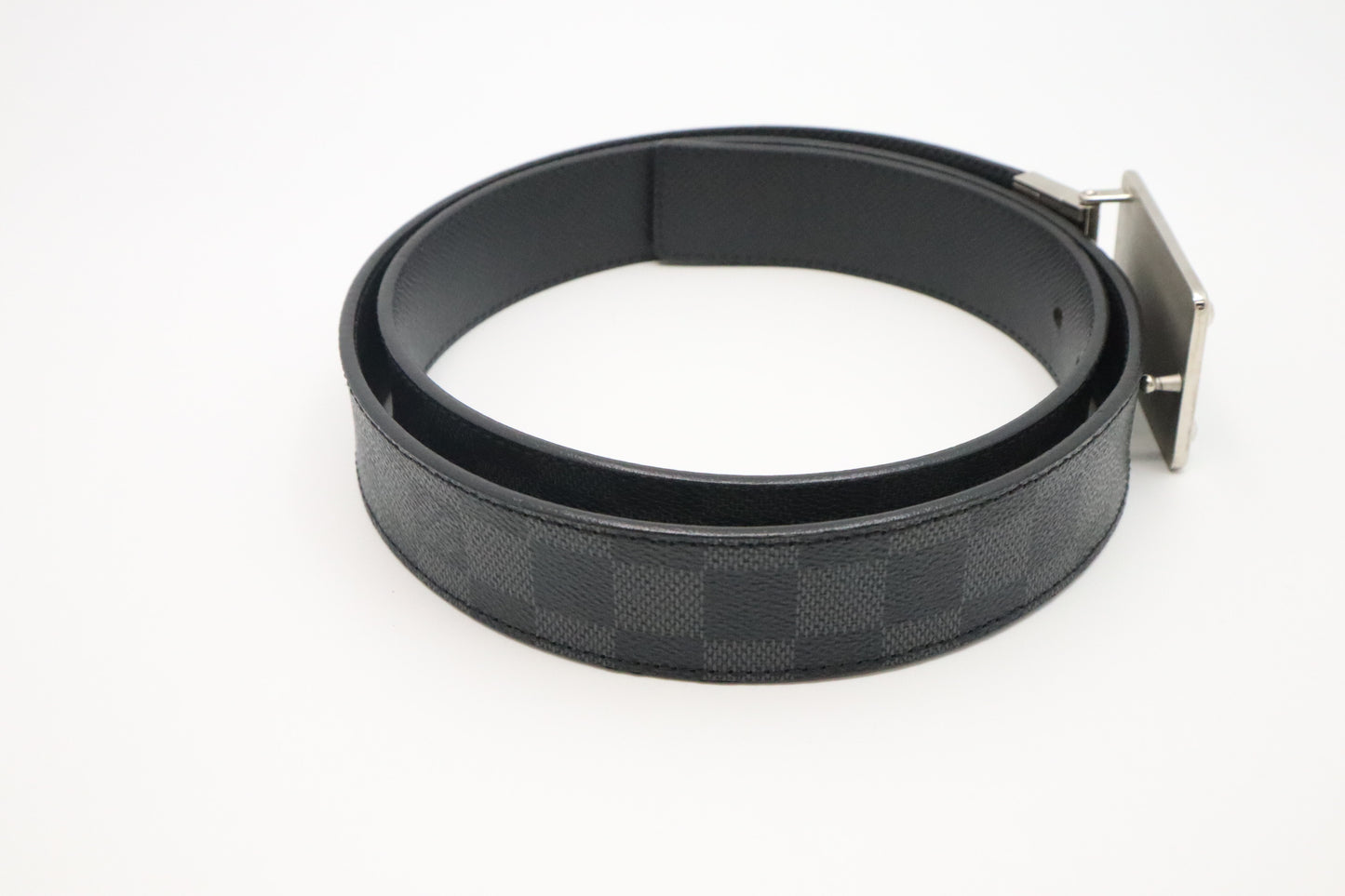 Louis Vuitton Inventeur Reversible Belt in Damier Graphite Canvas