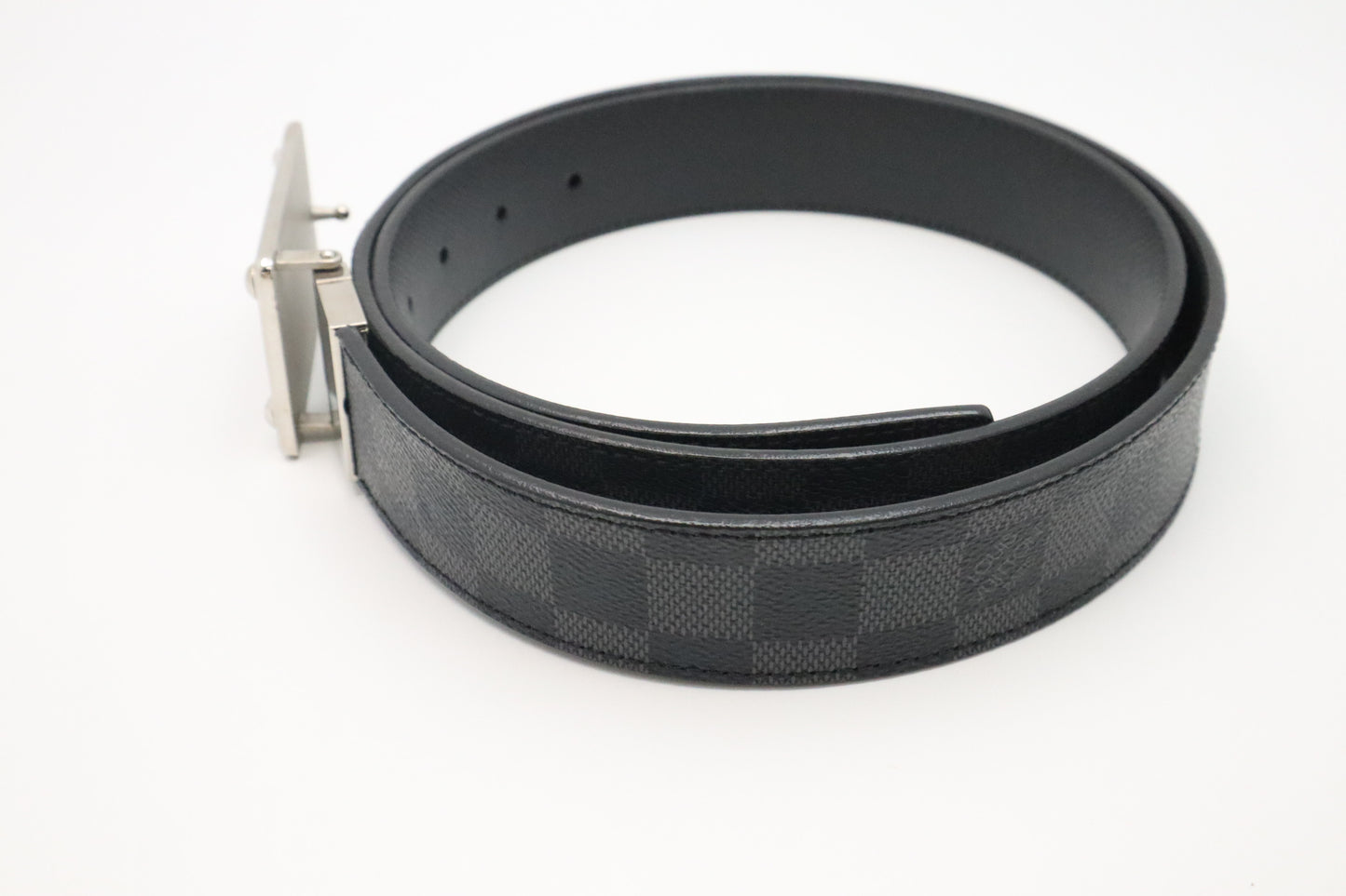 Louis Vuitton Inventeur Reversible Belt in Damier Graphite Canvas
