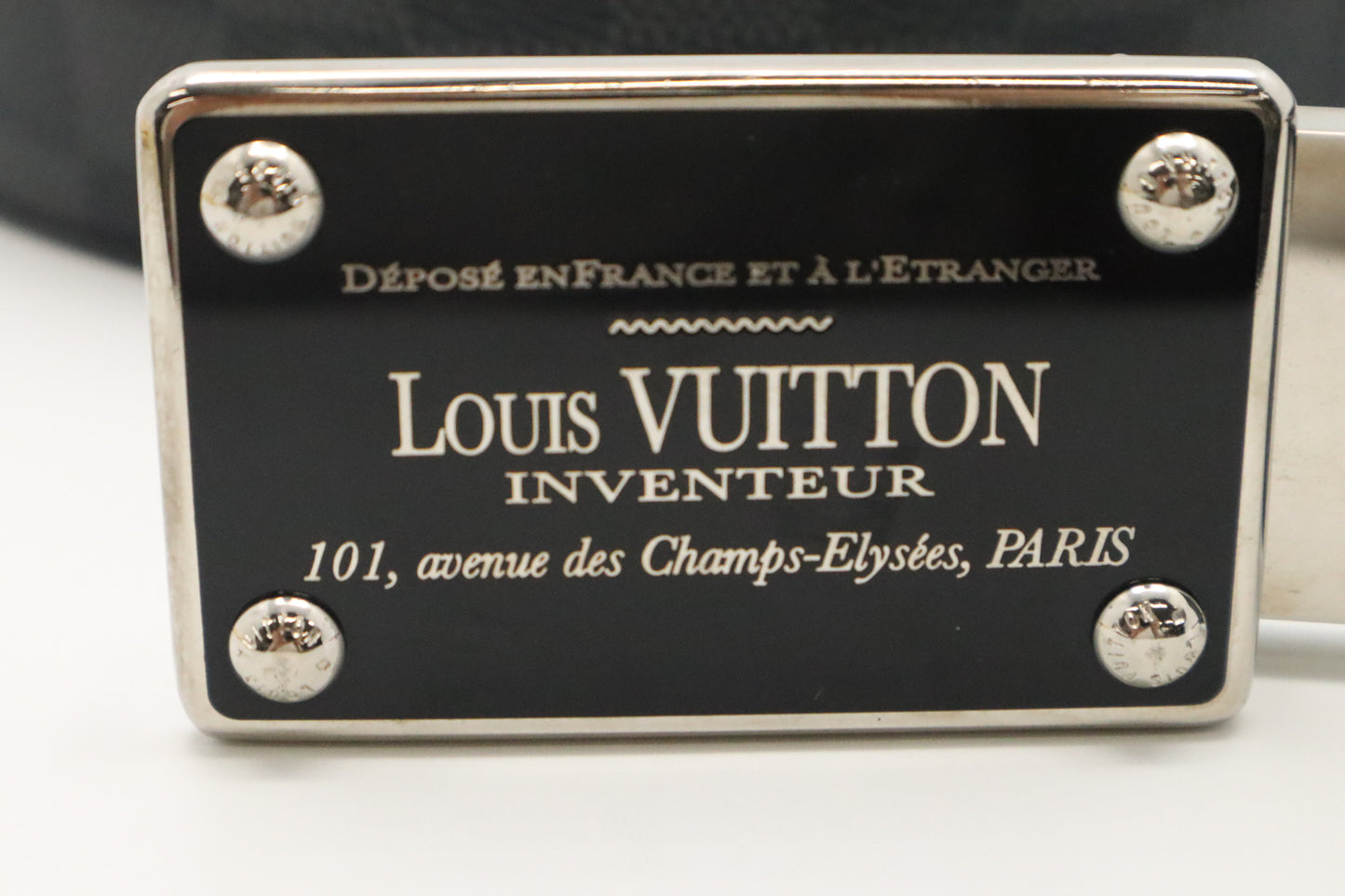 Louis Vuitton Inventeur Reversible Belt in Damier Graphite Canvas