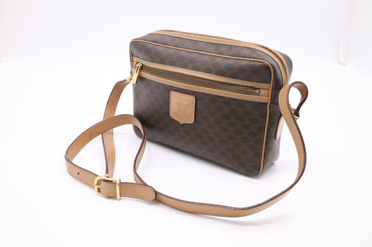 Celine Crossbody Bag in Brown Macadam Canvas