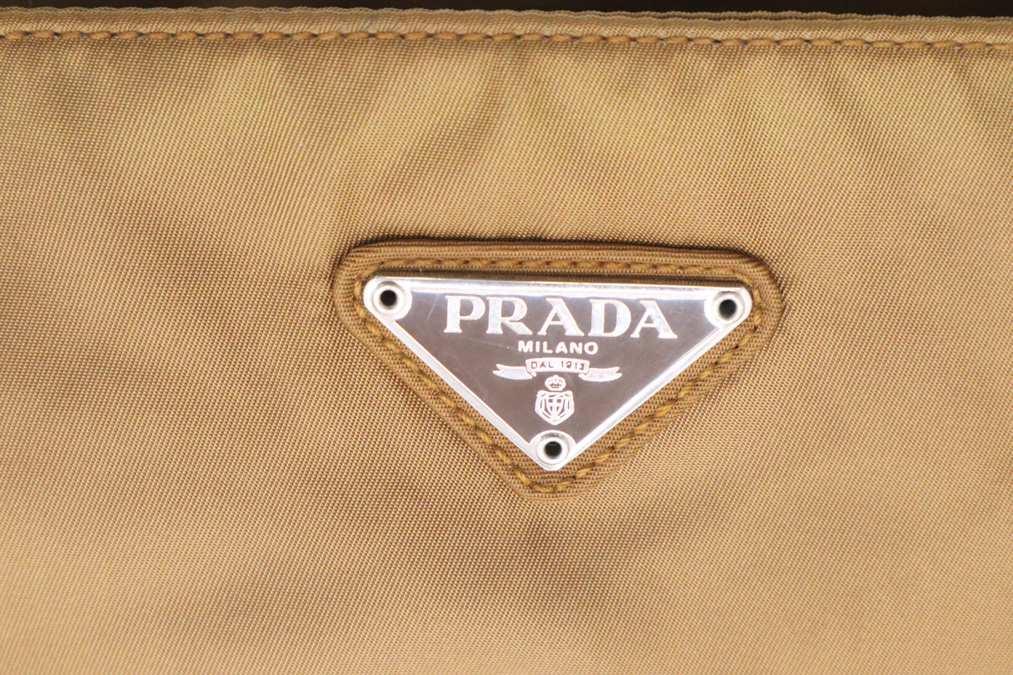 Prada handbag in Bronze Nylon Canvas