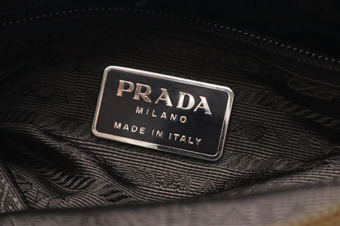Prada handbag in Bronze Nylon Canvas