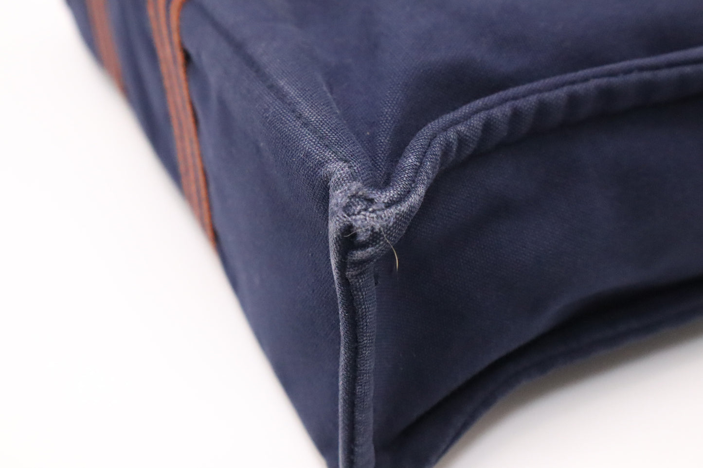 Hermes Fourre Tout MM in Navy Blue Canvas