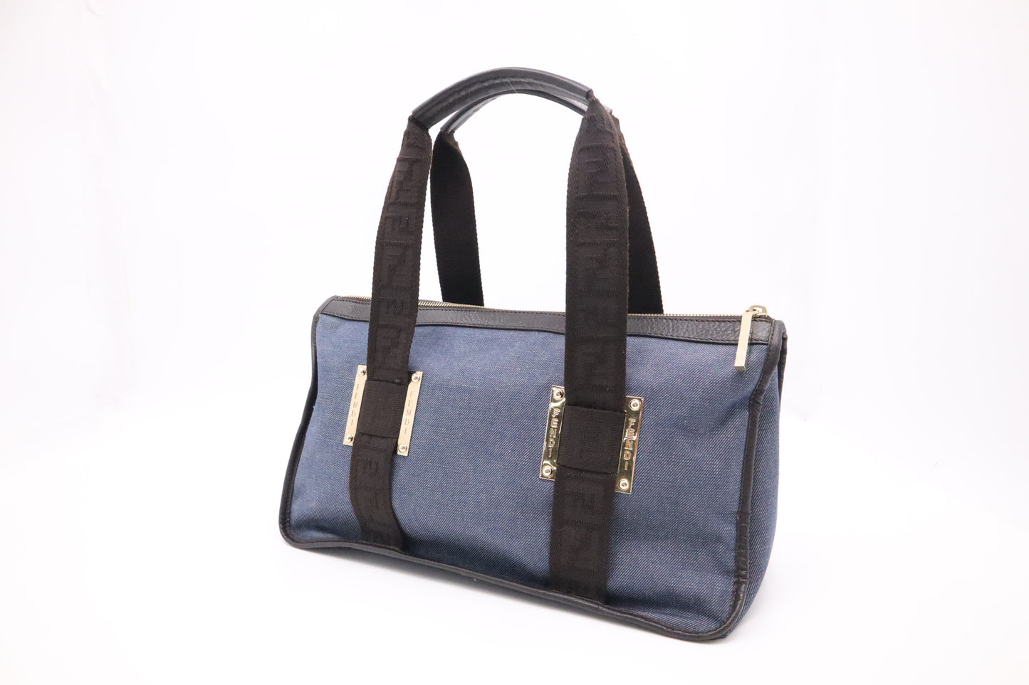 Fendi Handbag in Blue Denim Canvas