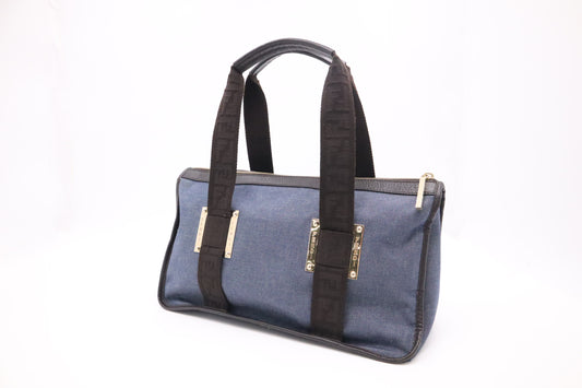 Fendi Handbag in Blue Denim Canvas