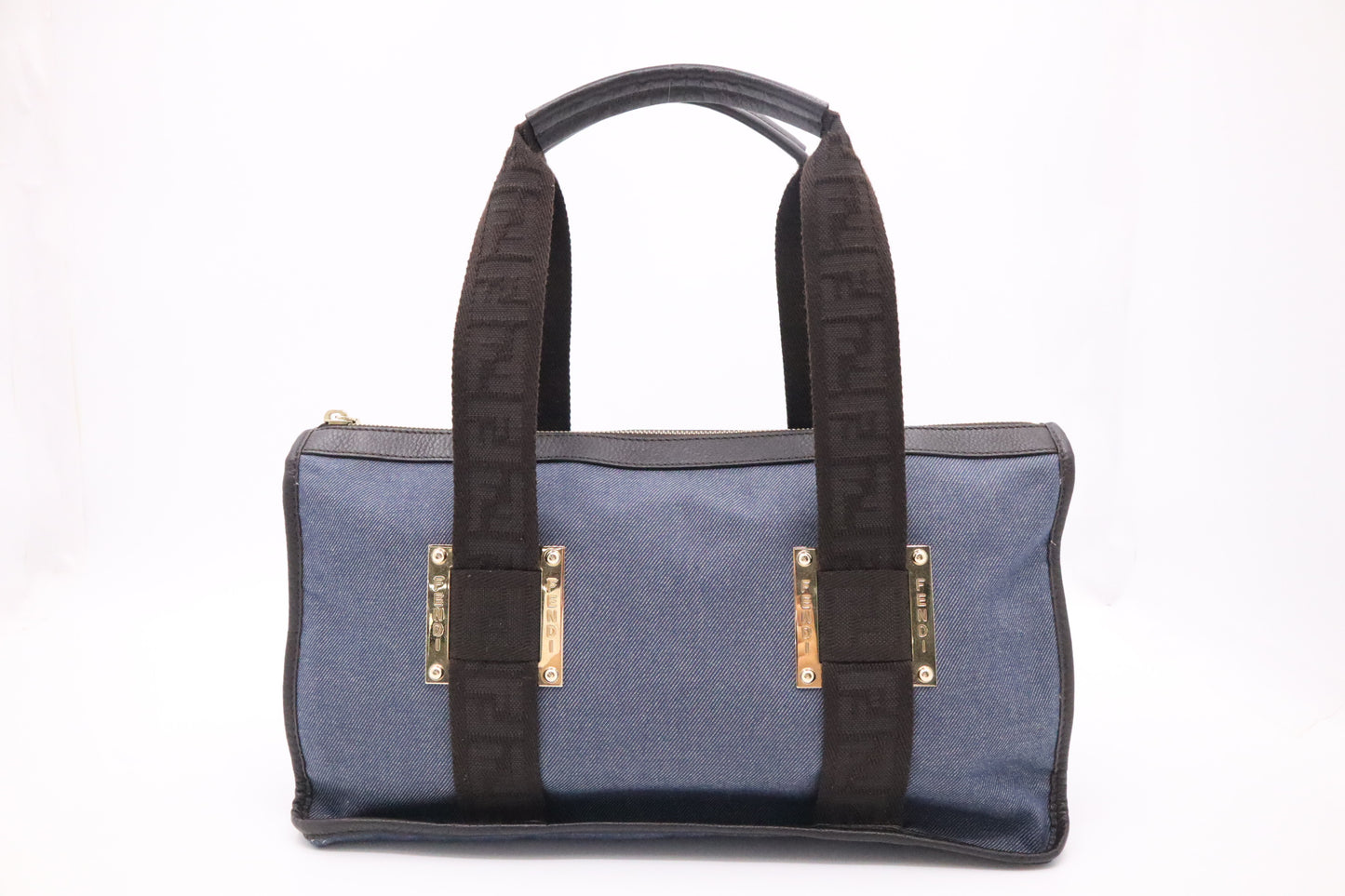 Fendi Handbag in Blue Denim Canvas