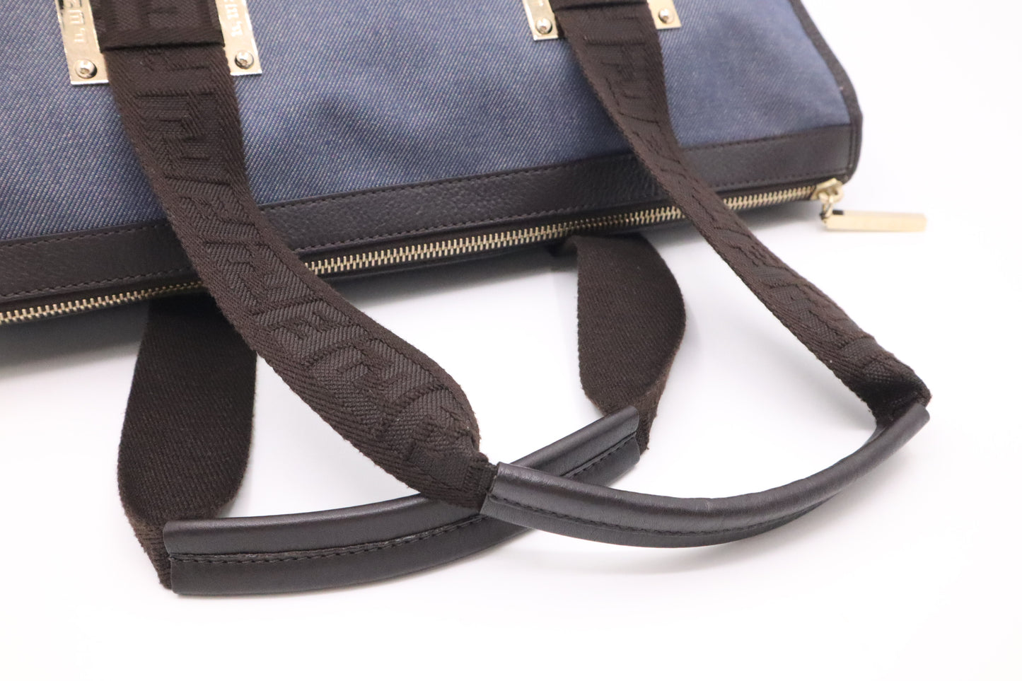 Fendi Handbag in Blue Denim Canvas