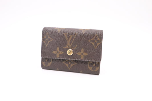 Louis Vuitton Porte Monnaie Plat Coin Purse in Monogram Canvas