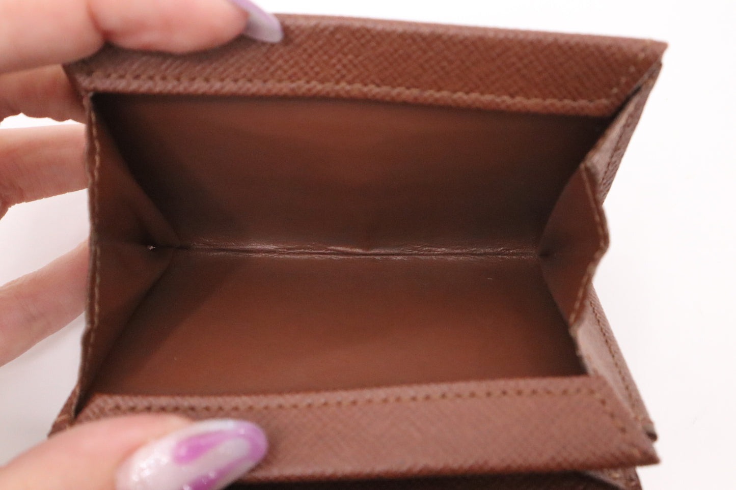 Louis Vuitton Porte Monnaie Plat Coin Purse in Monogram Canvas