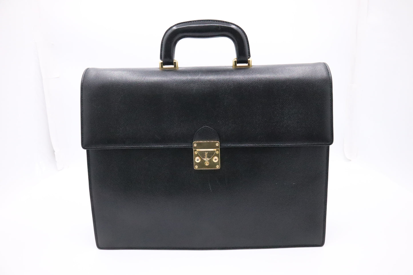 YSL Saint Laurent Briefcase in Black Leather