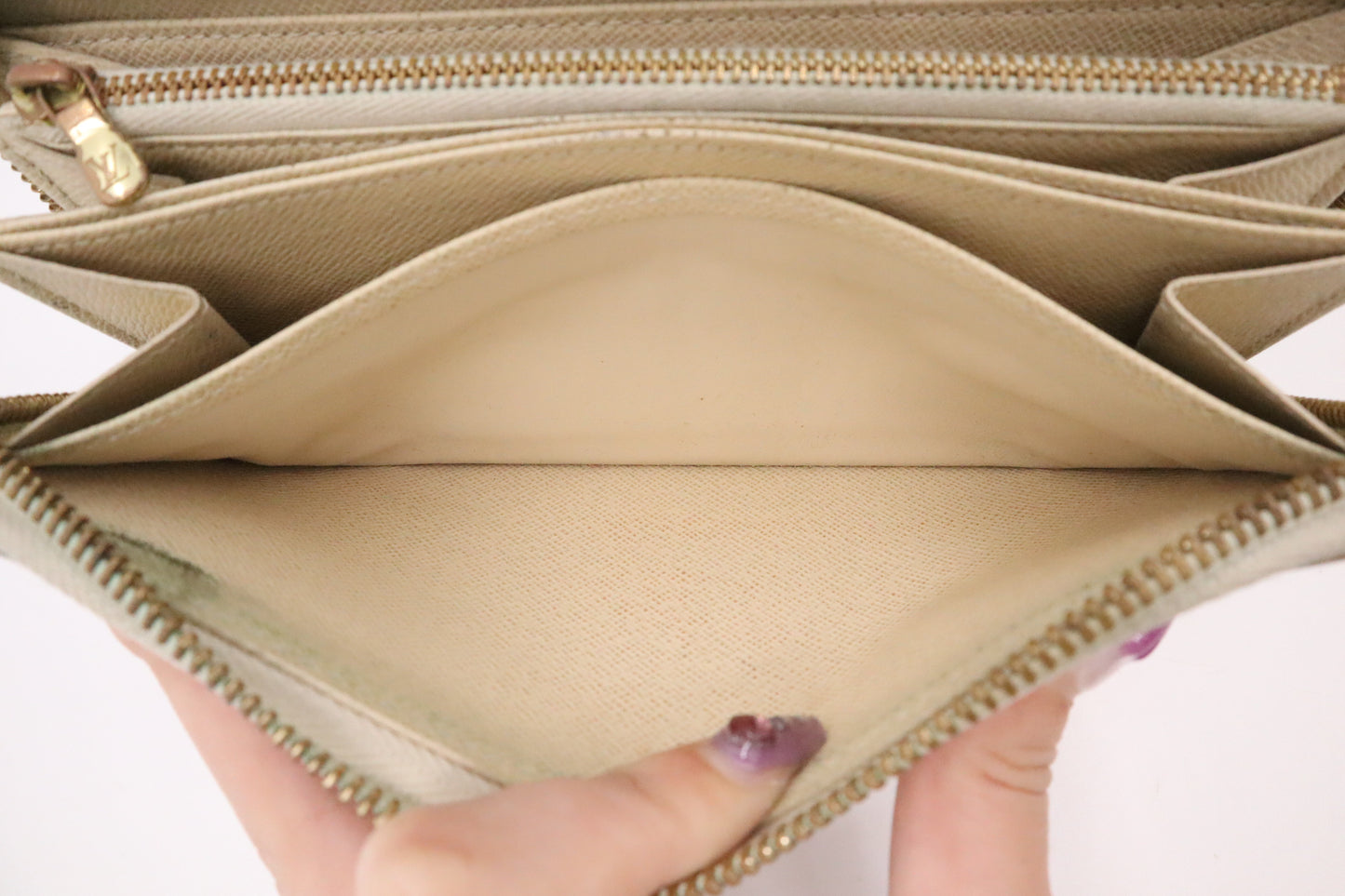 Louis Vuitton Long Zippy Wallet in Damier Azur Canvas